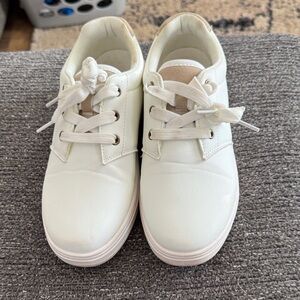 White Lace-Up Sneakers size 2